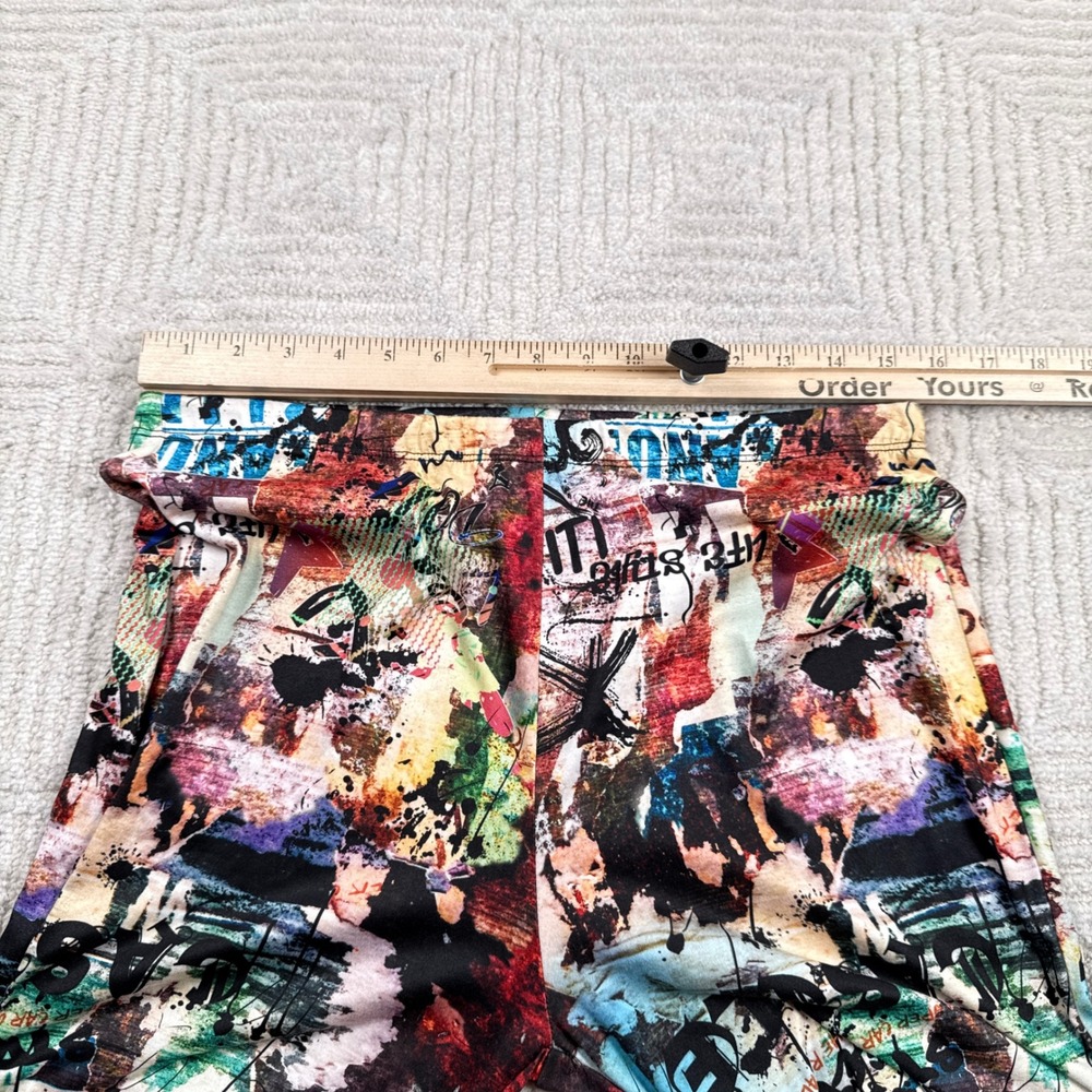 Fashion Nova Pant Women XL Graffiti AOP Y2K Punk 90's Grunge Artsy Street Rap - Picture 5 of 12